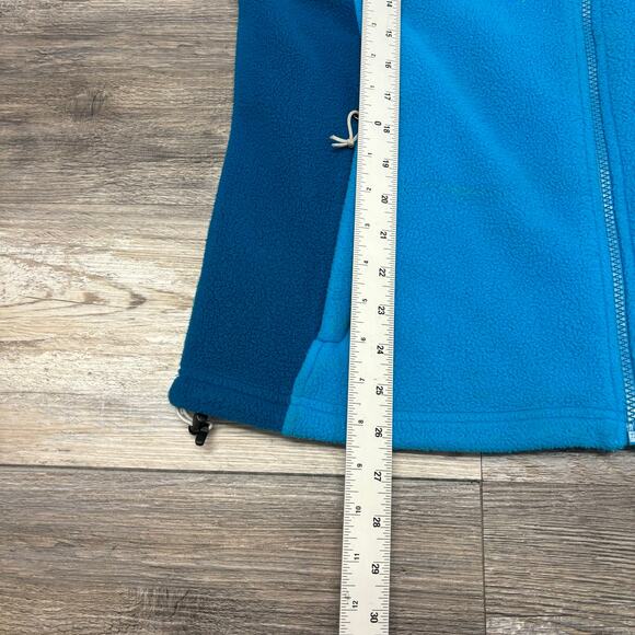 The North Face Teal‎ Blue Womens Large Full Zip Mock Neck Fleece Jacket Gorpcore - Picture 9 of 13